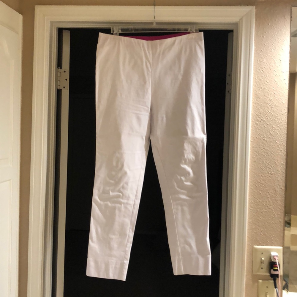 White ankle pants